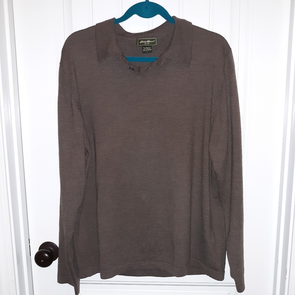 Eddie Bauer brown pullover sweater